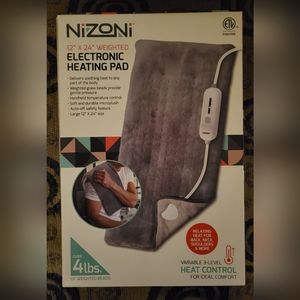 Weighted electric heating pad